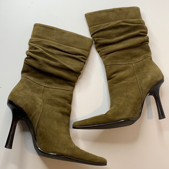 olive slouch boots